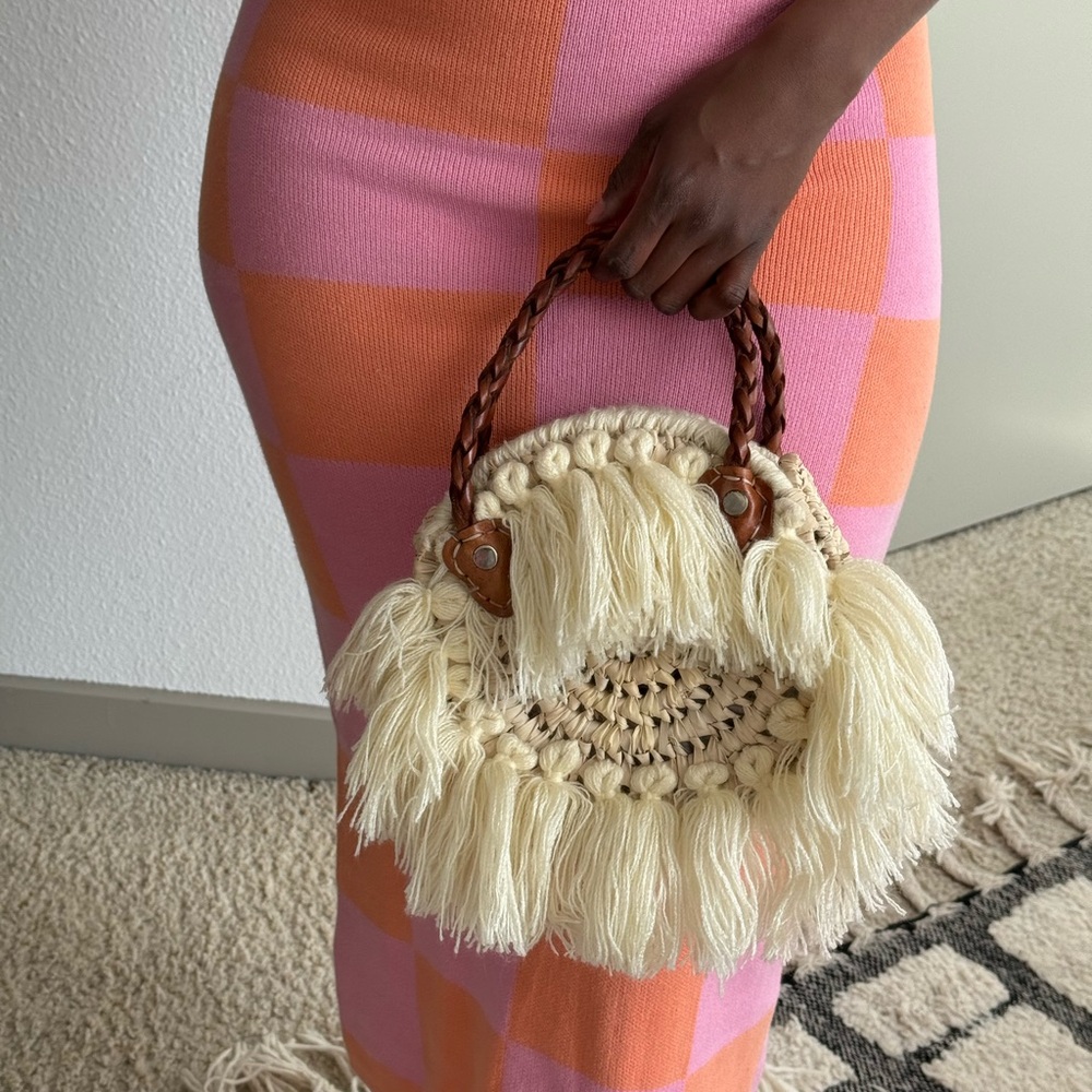Moroccan Handcrafted Bohemian Mini Fringe Bag